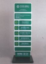 供应广州农业银行功能分区指示牌（落地式）